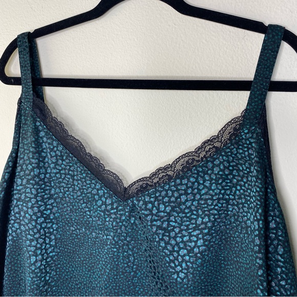 Lane Bryant Green Animal Print And Lace Women’s Camisole Size 24 - Picture 3 of 13